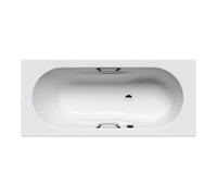 Kaldewei Ambiente - Baignoire rectangulaire Vaio Set Star 957, 160x70 cm, avec trous pour les poignées, effet Perl, blanc 233700013001