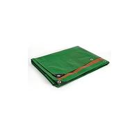 KALEMBAL Bâche Toiture 10x15 m - Très résistante - Etanche - Anti-UV - Verte et Marron - Oeillets