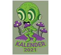 Kalender 2021: Alien Suechtig Pilz / Din A5 Kalender Von 01/2021 - 12/2021 1 Tag = 1 Seite Mit Grossem Tageskalender Und Grossartiger Uebersicht. Monatsuebersicht, Terminkalender, Erinnerung Und Notiz