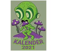 Kalender 2021: Alien Suechtig Pilz / Wochenplaner Zum Notieren, Organisieren Und Planen Fuer Das Jahr 2021 In Din A4. Kalender / Terminkalender / Monats- / Tagesuebersicht / Kontakt- / Geburtstags Lis