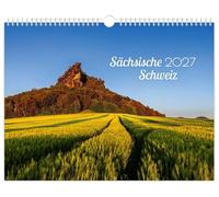 Kalender Sächsische Schweiz 2027: | 40 x 30 cm | schwarzes Kalendarium