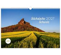 Kalender Sächsische Schweiz 2027: | 45 x 30 cm | weißes Kalendarium