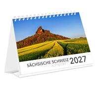 Kalender Sächsische Schweiz kompakt 2027: | 21 x 15 cm | weißes Kalendarium