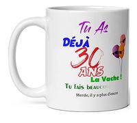 Kalféa Mug joyeux anniversaire 30 ans humour tasse trente ans tasse drole haute qualité idée cadeau rigolo trentaine fete Noel homme femme ami collegue copain pote famille