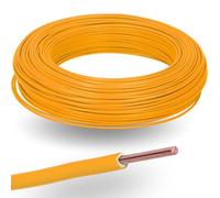 Kalitec 100m Câble H07V-U 1 x 2,5 mm² Orange - Fil de Câblage Rigide