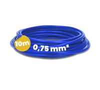 Kalitec 10m Câble de Câblage H05V-K 0,75 mm² - Fil Flexible - Bleu Foncé