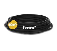 Kalitec 10m Câble de Câblage H05V-K 1 mm² Noir - Fil de Cuivre Flexible PVC