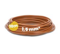 Kalitec 10m Câble H07V-K 1,5 mm² Marron - Fil de Câblage Souple en PVC | Toron à fils fins en cuivre nu pour armoires électriques, machines et éclairage. Norme HAR et isolation robuste.
