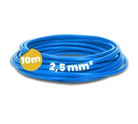 Kalitec 10m Câble H07V-K 2,5 mm² Bleu - Fil de Câblage Souple | Toron en cuivre nu flexible de classe 5, gaine PVC robuste, idéal pour armoires électriques et installations fixes.