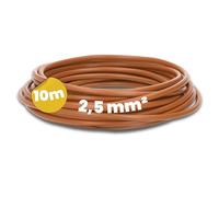 Kalitec 10m Câble H07V-K 2,5 mm² - Fil de Câblage Flexible en PVC, Marron