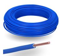 Kalitec 10m H07V-U 1,5 mm² Câble Unipolaire - Fil de Câblage Rigide Bleu
