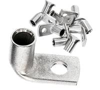 Kalitec 10x Cosse Tubulaire Coudée 35 mm² M8 - Connecteur à Sertir 90° | Cuivre étamé anticorrosion de haute pureté, certifié UL. Pour câbles de voiture, installations solaires et domestiques.