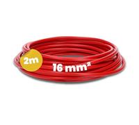 Kalitec 2m Câble H07V-K 16 mm² Rouge - Fil de Câblage Souple - Toron | Conducteur en cuivre nu classe 5 pour armoire de commande et installation électrique fixe, conforme norme HAR et IEC 60228