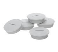 Kalitec 5X Bouchon d'Obturation M40 Gris - Bouchon de Filetage IP65 48mm | Vis de fermeture ronde en plastique sans halogène, joint d'étanchéité étanche, montage tournevis, -30°C à 120°C.