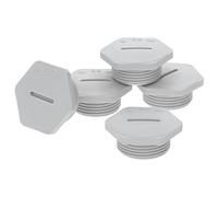 Kalitec 5x Bouchon Obturateur PG16, Hexagonal en Plastique Gris Clair