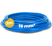 Kalitec, câble de câblage H07V-K de 2 mètres, 16 mm², bleu | Câble flexible à un conducteur | Toron de 16 mm² | Câblage à brins fins | Câble individuel pour armoire de comptage | Câble monofilaire pou