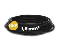 Kalitec Câble H07V-K 1,5 mm² Noir - 10 m Toron Flexible en PVC | Fil fin monofilaire pour armoire électrique et luminaire, certifié HAR, installation fixe ou sous plâtre jusqu'à 1000V