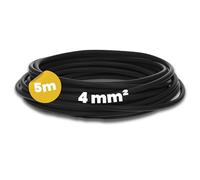 Kalitec Câble H07V-K 4 mm² Noir - 5 m Fil de Commutation Flexible