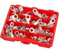 Kalitec KALI-1571 Boîte d'assortiment de cosses à sertir 25-50 mm² I Isolation PVC I Décharge de traction 150 N I Matériau de contact cuivre I Raccord vissé M8 I Contenu du kit 200 pièces