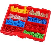 Kalitec Kali-1580 Boîte d'assortiment Connecteurs isolés 0,2-6 mm² I Conducteurs en cuivre I Résistance à la corrosion I Lot de 330 pièces I Connexion rapide I Section de câble 0,2-6 mm² I Lot de conn