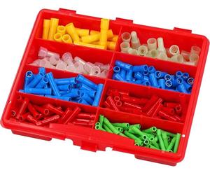 Kalitec Kali-1580 Boîte d'assortiment Connecteurs isolés 0,2-6 mm² I Conducteurs en cuivre I Résistance à la corrosion I Lot de 330 pièces I Connexion rapide I Section de câble 0,2-6 mm² I Lot de conn