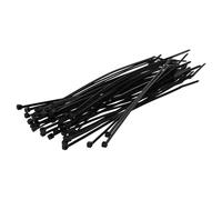 Kalitec Lot de 100 Serre-câbles Noirs 160 x 2,5 mm - Attache-câble UV | Attaches robustes en polyamide PA 6.6, autobloquantes et résistantes à la chaleur de -45 à 120 °C, traction de 8 kg.