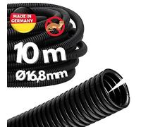 Kalitec Tuyau Ondulé Fendu 10m NW 17 - Gaine de Protection de Câble Noire
