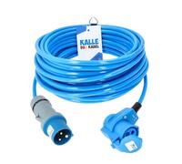KALLE DAS KABEL Rallonge CEE 230 V H07BQ-F 3G 2,5 mm² 5 m Câble entièrement pur de qualité supérieure avec raccord coudé pour industrie, construction, bateau, Womo Camping