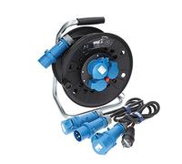 KALLE DAS KABEL Rallonge Electrique Enrouleur KTG 25m CEE, Kit avec adaptateur et câble de raccordement 1,5m, H07RN-F 3G 2,5mm² pour camping, chantier, bricolage & jardin, Made in Germany