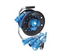 KALLE DAS KABEL Rallonge Electrique Enrouleur KTP 1,5m CEE, Kit avec adaptateur et câble de raccordement, Polyuréthane H07BQ-F 3G 2,5mm² pour camping, chantier, bricolage & jardin, Made in Germany