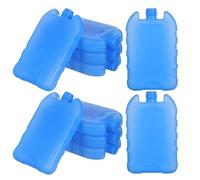 KALLORY 10 Pièces Bloc de Glace pour Isotherme Réutilisable Pack Réfrigérant et Glaçons pour Glacière, pour Fête Estivale et Camping en Plein Air