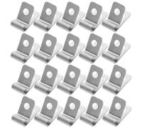 KALLORY 100 Pièces Pince pour Clôture en Acier Inoxydable Argentée, Fixation de Fil