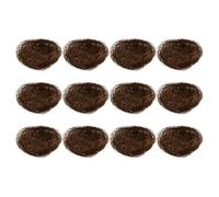 KALLORY 12 Pièces Nid Aspect de D'oiseau Design Oakum Artificiel Créatif Marron en Réaliste et Usage Polyvalent pour Décoration Jardin et Bureau