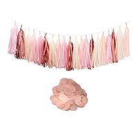 KALLORY 1ensemble Ornement de Table avec Tassel Coloré et Confettis Dorés Déco Mariage et Anniversaire pour Fête Romantique et Élégante