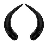 KALLORY 1paire Serre-tête Corne de Taureau Imitation Accessoires Halloween Légers et Résistants DIY Décor Ox Horn Serre-tête Noir Grande pour Fête et Cosplay