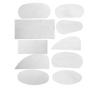 KALLORY Accessoires pour poterie 10 pièces en acier inoxydable pour sculpture de pâte polymère adaptés aux projets artisanaux avec coins arrondis sécurisés
