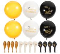 KALLORY Ballons Kit Complet en Latex 30 pour Fête de Départ la Retraite, Décoration Festive Ballons Blancs et Roses pour Soirée Entre Amis et Collègues