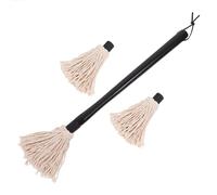 KALLORY Brosse à Badigeonner pour Cuisson Précise et 2 Têtes de Rechange Set Pinceau à Huile Manche en Bois de Caoutchouc et Usage Polyvalent Plusieurs Styles pour Plusieurs Styles
