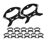 KALLORY Ensemble de 13 Pièces D'organisateurs de Câbles en Plastique Noir, Légers et Portables pour Gestion des Câbles Électriques à Domicile et Projets DIY