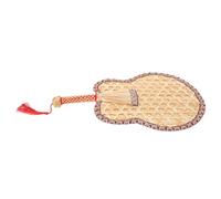 KALLORY Éventail de Paume Léger en Paille de Blé, Style Chinois Traditionnel, Ventilation Douce et Brise Naturelle pour Rafraîchissement D'été et Moments Parent-garçon et Filles