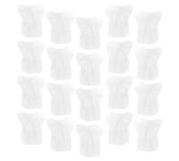 KALLORY Lot de 20 Capuchons de Maquillage Jetables en Tissu Non Tissé Blanc, Respirants et Polyvalents, Protection pour Visage pour Mariage et Studio Photo