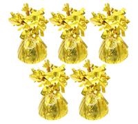 KALLORY Lot de 5 Poids Décoratifs en Aluminium et Béton pour Ballons à Hélium et Latex, Accessoire de Ballon Réutilisable pour Mariage et Décoration de Table