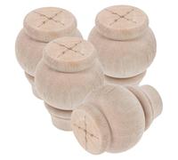 KALLORY Lot de Quatre Pieds de Meuble en Bois Massif Brut 8x10 Cm Pieds pour Canapé, Table Basse et Chaise, Robustes pour Rénovation et Bricolage Mobilier