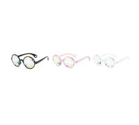 KALLORY Lunettes Kaléidoscopiques Tournesol en Plastique Légères et Robustes pour Costumes et Spectacles Lumineux Led, Accessoire Chic pour Festivals