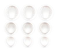 KALLORY Outil de 9pcs Coupe-piston de Coquillage en Plastique Blanc, Lisse et Résistante aux Rayures, pour et Festivals
