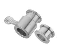 KALLORY Outil de Barbecue à Rôtisserie en Chrome Ferré 1 Set avec Manchon de Limitation de Broche pour Gril Gaz, Design Compact et Compatible pour Maison et Balcon