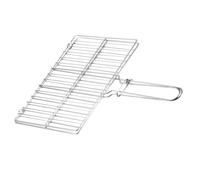 KALLORY Panier à Poisson Épais Poignée Anti-brûlure en Acier Inoxydable Grille à Poisson Facile à Nettoyer pour Barbecue Extérieur et Camping