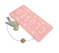 KALLORY Panneau Double Face Ouvert Fermé en Bois Rose Design Suspendu pour Communication Claire, pour Café et Décoration Intérieure Rustique