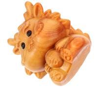 KALLORY Petit Pendentif Dragon en Bois Sculpté Zodiac Chinois, Breloque Artisanale pour Bijoux Soi-même, Mini Statuette Décorative 3 Cm, Accessoire Créatif pour Présents et Bricolage