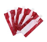 KALLORY Poche Pliable à Vin Réutilisable 750ml en Plastique Rouge Étanchéité pour Voyage, Lot de 5 Pièces Porte-Bouteilles Pratique et Léger